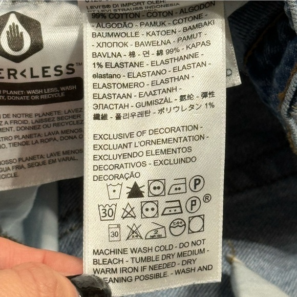 Levi’s 501 Skinny Light Wash Denim Jeans Size 33x30 Women - Picture 7 of 11